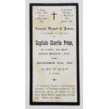 DEATH CARD - CAPTAIN CHARLIE PRICE