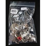 BAG OF SILVER & OTHER JEWELLERY