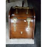 EDWARDIAN BRASS BOUND COAL SCUTTLE