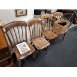 SET OF 4 FARMHOUSE CHAIRS