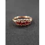 9 CARAT GOLD GARNET RING