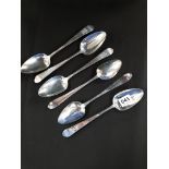 SET OF 6 IRISH SILVER TABLESPOONS - DUBLIN 1793