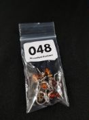 2 PAIRS OF SILVER & AMBER EARRINGS