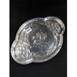 EDWARDIAN SILVER DRESSING TABLE TRAY