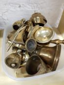 BOX OF BRASSWARE