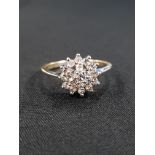 9 CARAT GOLD CLUSTER RING