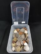 TUB OF COINS