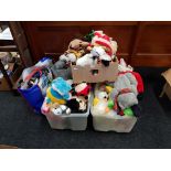 3 LARGE QUANTITIES OF SOFT TOYS AND BOX COLLECTORS