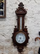 LARGE ANTIQUE WALL BAROMETER