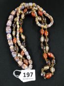 MURANO GLASS NECKLACE & 1 OTHER