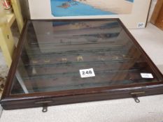 SMALL ANTIQUE DISPLAY CASE