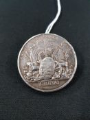 RARE CHINESE SILVER MEDAL, ENDING OF THE FIRST OPIUM WAR