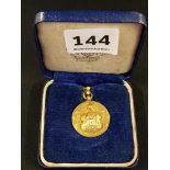 9 CARAT GOLD SOCCER MEDAL 1934/35