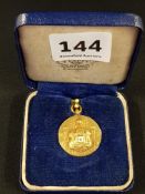 9 CARAT GOLD SOCCER MEDAL 1934/35