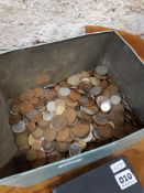 LARGE TIN OF OLD COINS