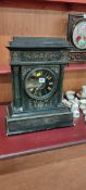 LARGE VICTORIAN SLATE MANTLE CLOCK 20' IN HEIGHT
