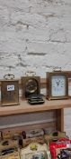 3 CARRIAGE CLOCKS AND 1 OTHER