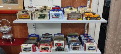 2 SHELF LOTS OF MODEL CARS