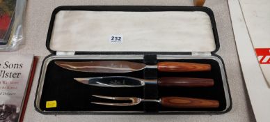 MID CENTURY CARVING SET