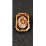 MINIATURE PICTURE IN BROOCH FORM