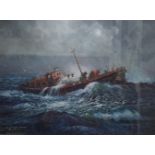 LIMITED EDITION SIGNED PRINT 'DONAGHADEE LIFEBOAT' FRAMED