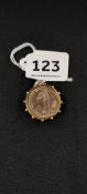 9K GOLD MOUNTED COIN PENDANT
