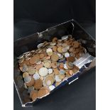 BOX OF VARIOUS COINS