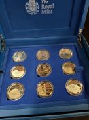 CASED COIN SET COMPLETE - 18 PROOF COINS