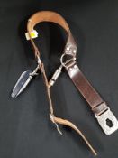OLD GIRL GUIDE BELT WITH ORGINAL WHISTLE AND PEN