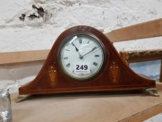 EDWARDIAN INLAID MANTLE CLOCK