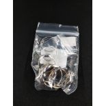 BAG OF 6 SILVER RINGS