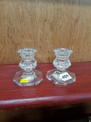 2 BACCARAT CRYSTAL CANDLESTICKS