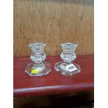 2 BACCARAT CRYSTAL CANDLESTICKS