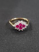 18K RUBY AND DIAMOND RING
