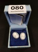 NEWBRIDGE DESIGNER CAMEO EARRINGS