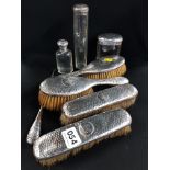 SILVER DRESSING TABLE SET
