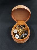 LEATHER STUD BOX WITH CUFFLINKS