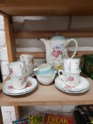 VINTAGE CLARICE CLIFF ROYAL STAFF COFFEE SET