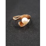 9 CARAT GOLD AND PEARL RING