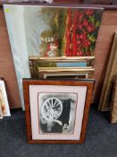 LARGE QUANTITY OF GILT FRAMED OIL PAINTINGS