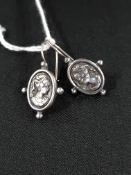 PAIR OF VICTORIAN SILVER SILHOUETTE (CAMEO) EARRINGS