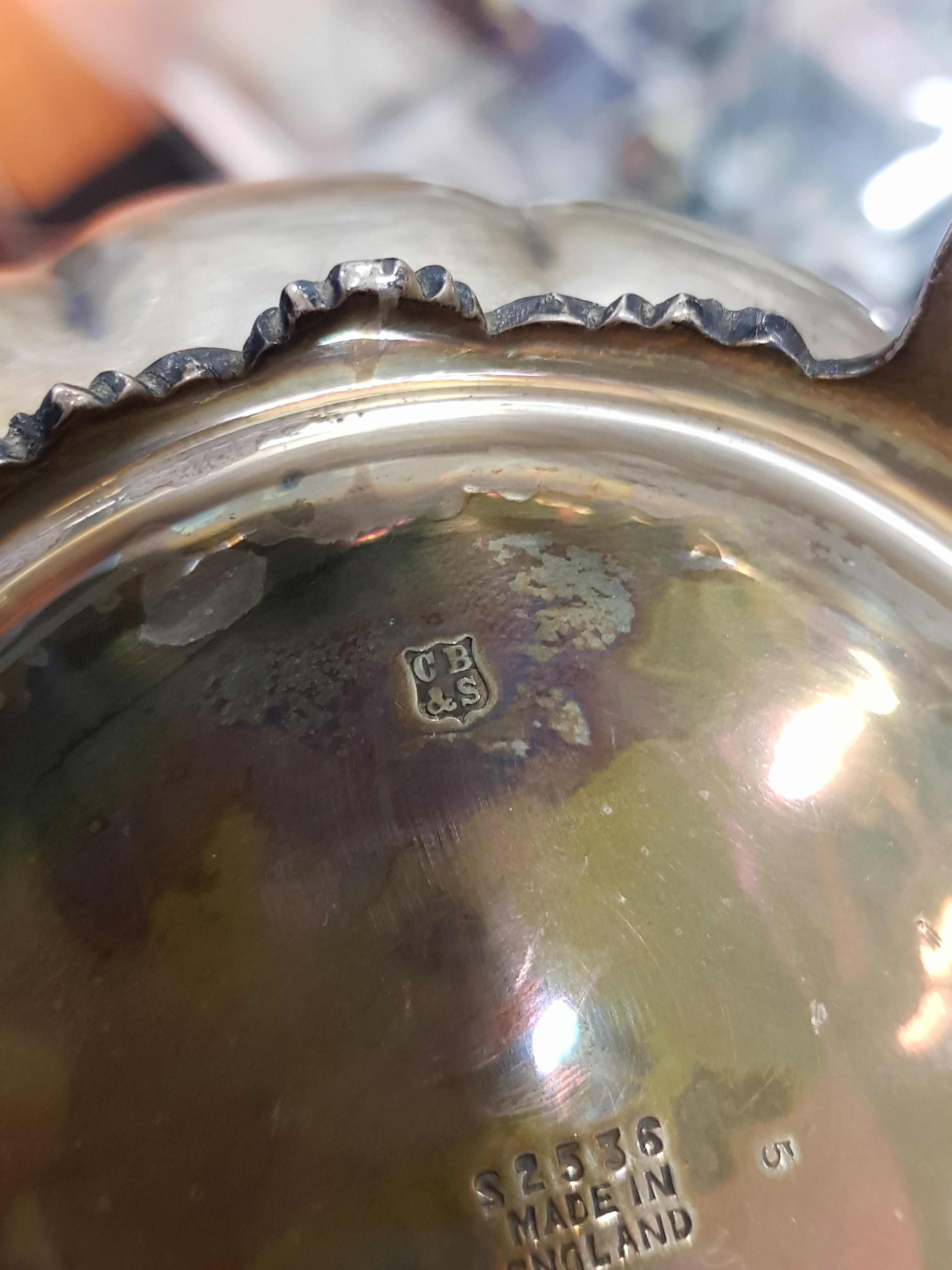 SOLID SILVER TEA SERVICE 4 PIECE, SHEFFIELD 1935 HALL MARK 89 OZS - Image 6 of 7
