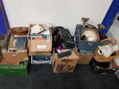 LARGE QUANTITY OF BOX LOTS TO INCLUDE HI-FI SYSTEM