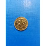 22 CARAT GOLD HALF SOVEREIGN 1898