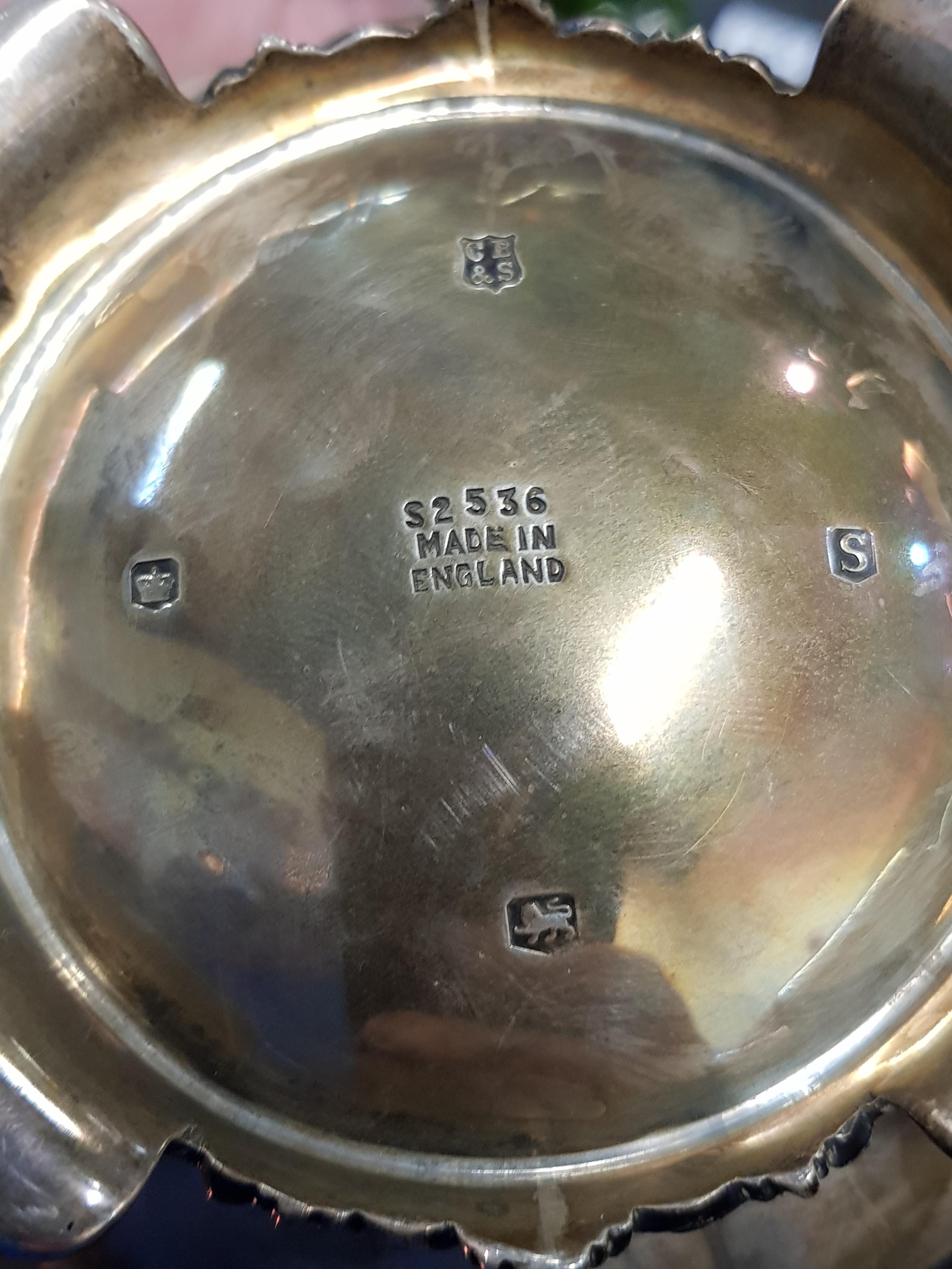 SOLID SILVER TEA SERVICE 4 PIECE, SHEFFIELD 1935 HALL MARK 89 OZS - Image 7 of 7