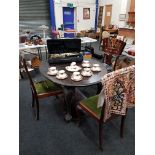 VICTORIAN DINING TABLE AND 3 CHAIRS