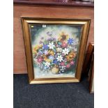 LARGE FRAMED ANTIQUE STILL LIFE