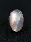 SILVER AND MOTHER OF PERAL RING
