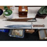 LORD OF THE RINGS, FRODO'S STING SWORD - 22' LONG STEEL BLADE WITH ELVEN INSCRIPTION AND WOODEN