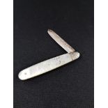 SILVER FRUIT KNIFE